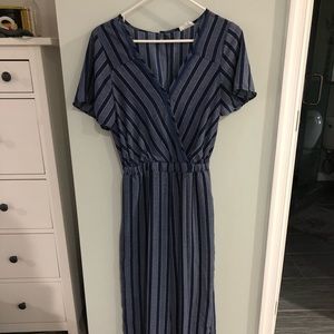 Sienna Sky Blue Stripped Jumpsuit
